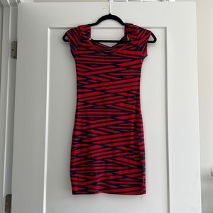 Striped dress w/ crisscross back